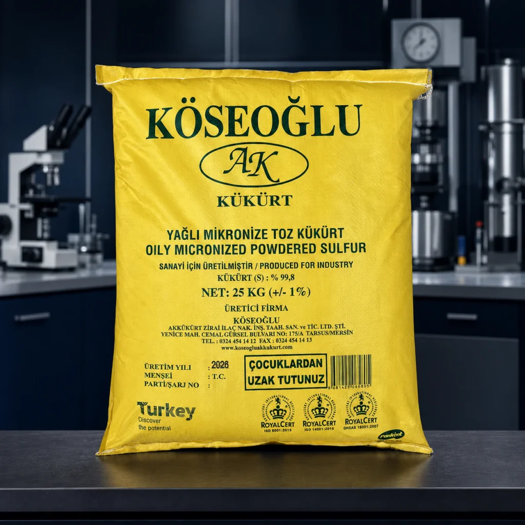 Köseoğlu yağlı mikronize kükürt ambalajı