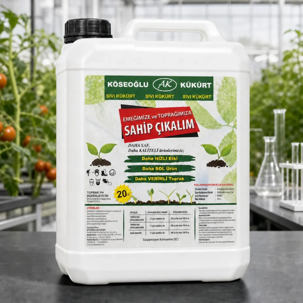 Beyaz 20 litre Sıvı Kükürt ambalajı