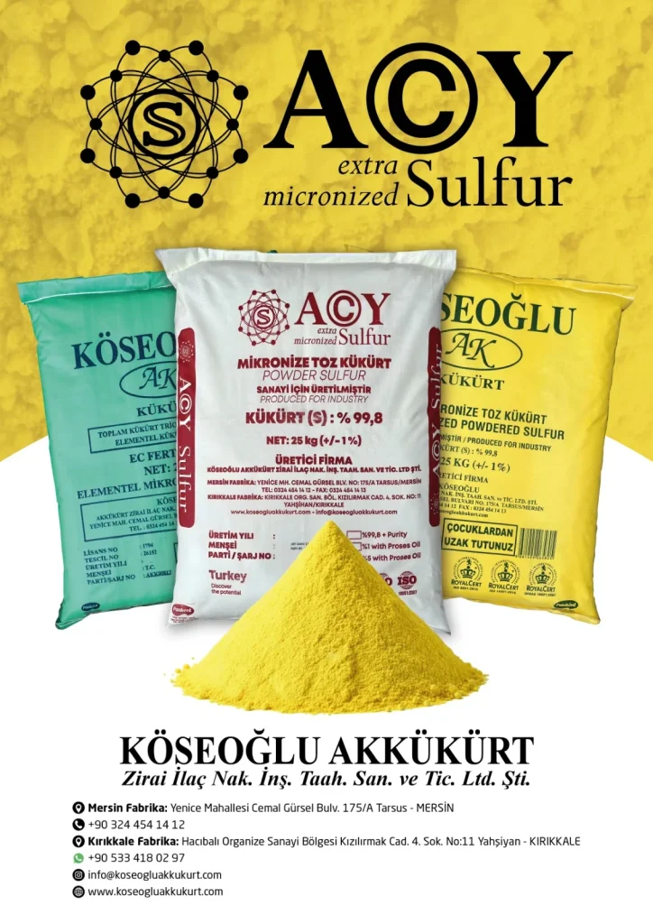 ACY Extra Micronized Sulfur ürün ailesi